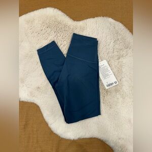 NWT Lululemon Wunder Train HR 25” in Iron Blue - US 4